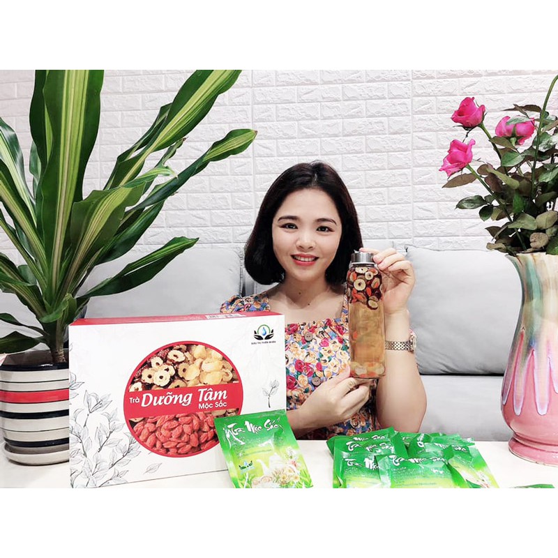 Trà Dưỡng Tâm Mộc Sắc (long nhãn, táo đỏ, kỷ tử) 30 Gói/1 Hộp Siêu thị thiên nhiên (tặng bình thủy tinh) | BigBuy360 - bigbuy360.vn