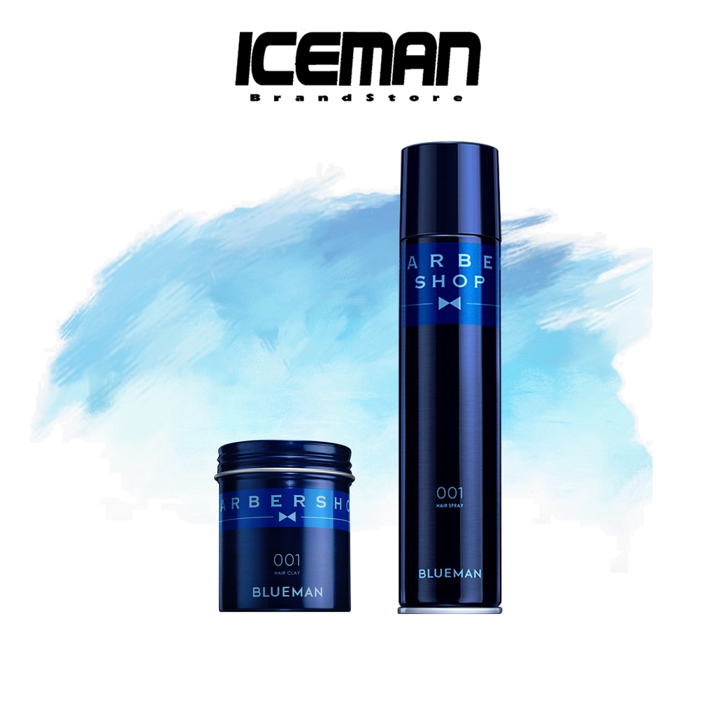 Combo Sáp Wax Vuốt Tạo Kiểu Tóc + Gôm Xịt Giữ Cứng Nếp Tóc BLUEMAN