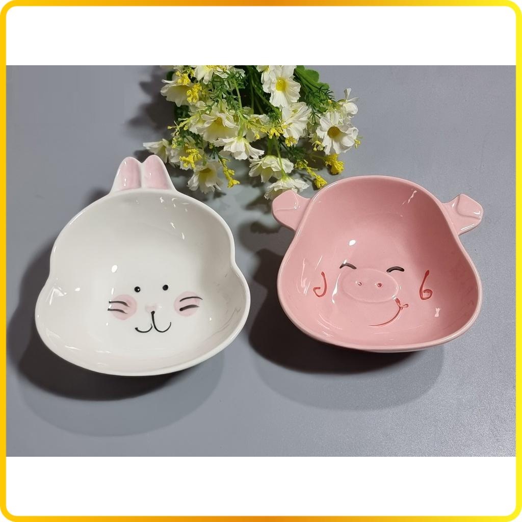 Combo 2 Bát Ăn Cơm Gốm Sứ Cao Cấp Cho Bé Bát Ăn Hình Lợn Dễ Thương