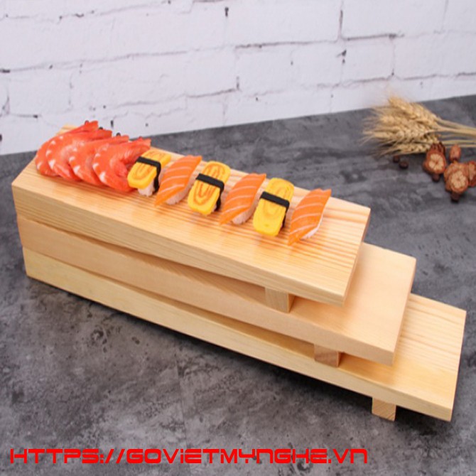 [Bảo hành 30 ngày-Hỗ trợ Phí giao hàng] Thớt gỗ trang trí sushi - Thớt gỗ trang trí Sushi 1 mặt kích thước 30cmx9cm