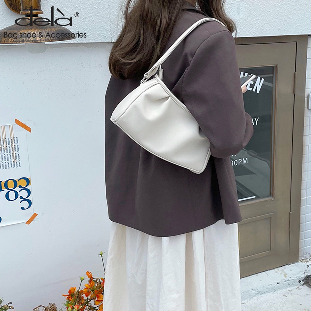 Dela Túi đeo dưới cánh tay Hình Đám Mây Xếp Ly Mẫu Mới ins2022 Cho Nữ