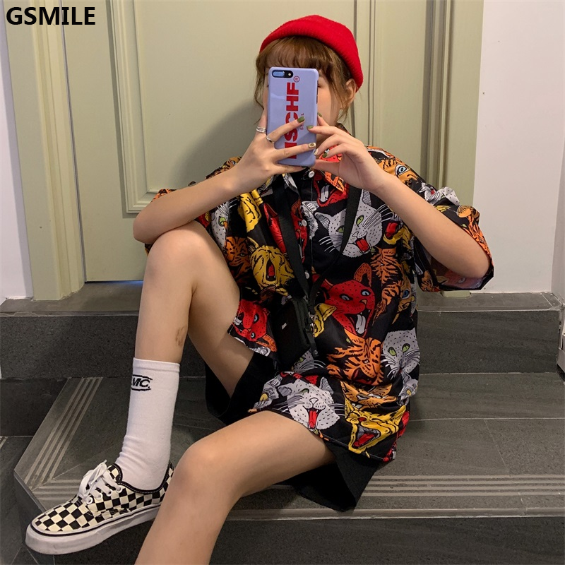 Áo ngắn tay dáng rộng thời trang Hàn Quốc cho nam nữ | BigBuy360 - bigbuy360.vn