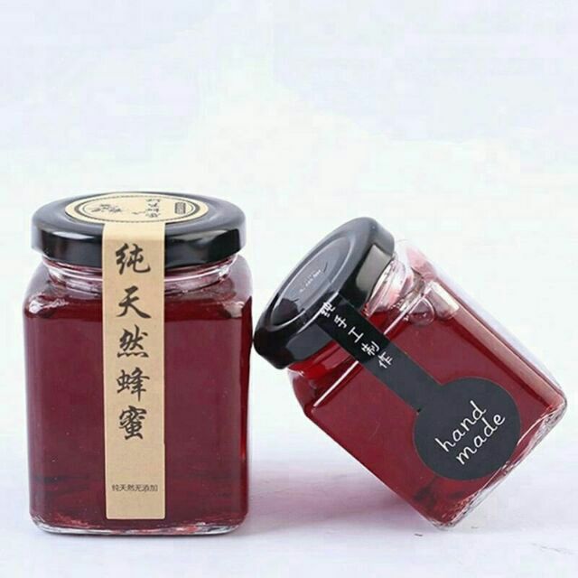 Hũ thủy tinh vuông đựng gia vị, trà hoa 220ml đa năng