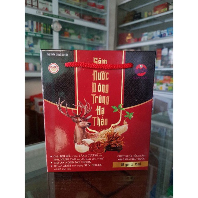 Sâm nước Đông Trùng Hạ Thảo Vạn Tam hộp 16 gói