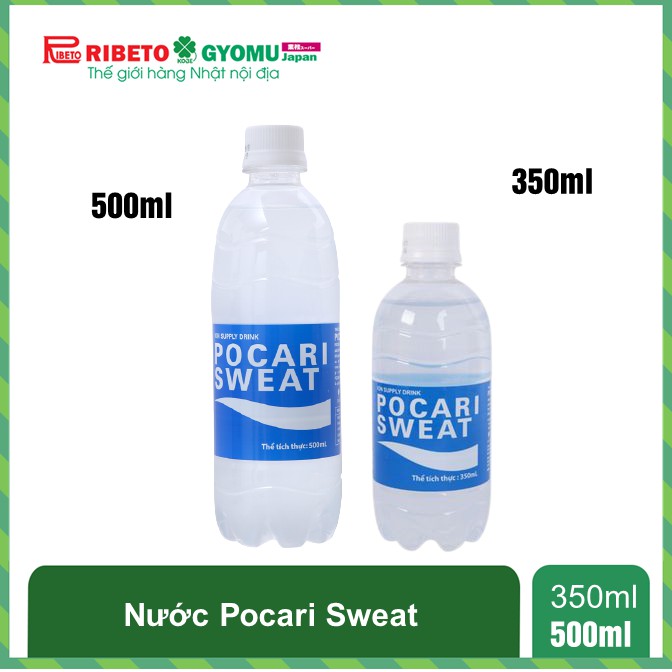 Nước khoáng i-on  Pocari Sweat dạng chai 350ml - 500ml