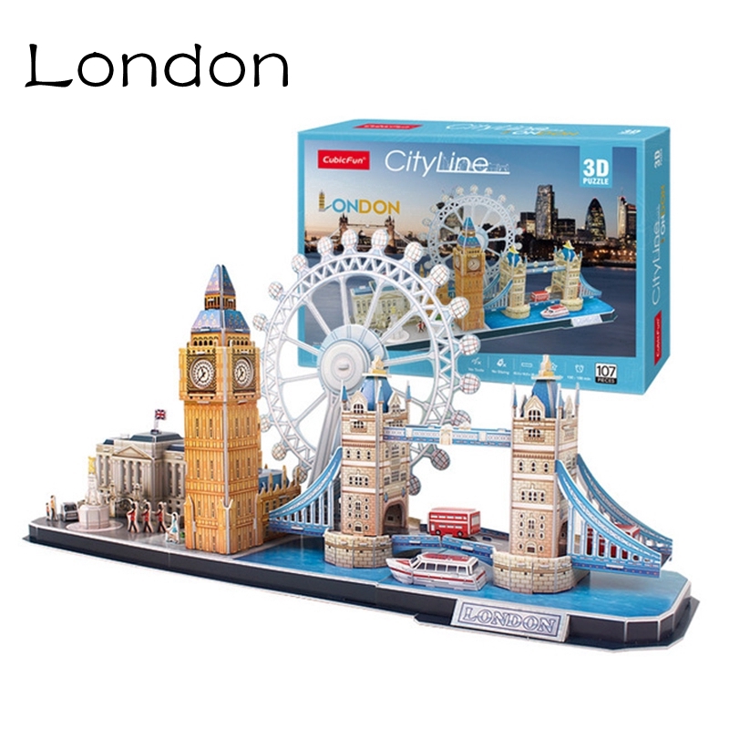 Bộ Đồ Chơi Lắp Ráp Mô Hình Tháp London Paris Moscow 3d Bằng Giấy Cho Bé
