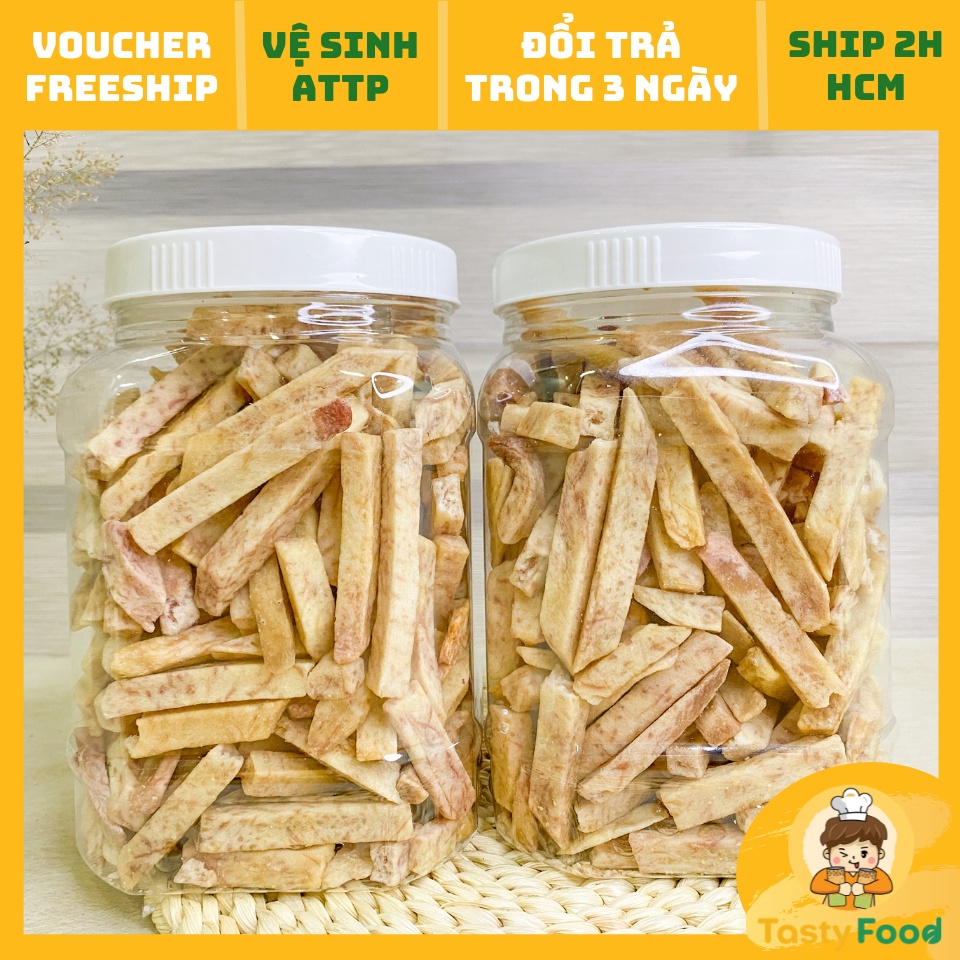 [Hũ vuông] 800G Khoai Môn Sấy Tasty Food