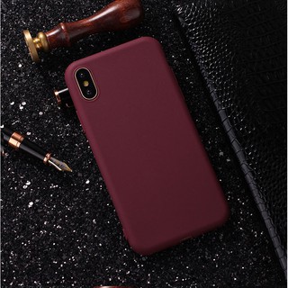 [ IPHONE ] Ốp Lưng Silicon Trơn 5 Màu Đơn Giản - A18