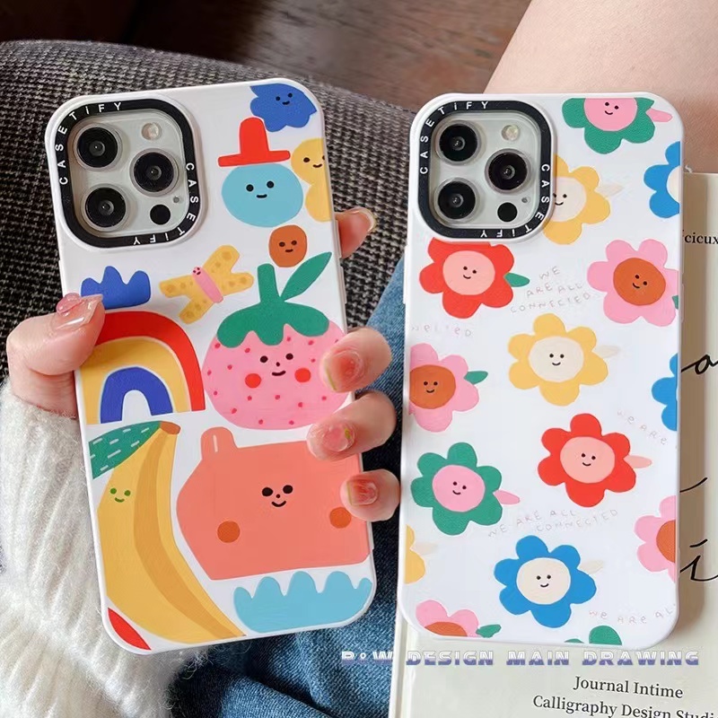 Ốp Điện Thoại Silicon Dẻo Họa Tiết Hoa &amp; Cầu Vồng Dễ Thương Cho iPhone 13 12 11 Pro MAX IX XS MAX XR i7 8 Plus