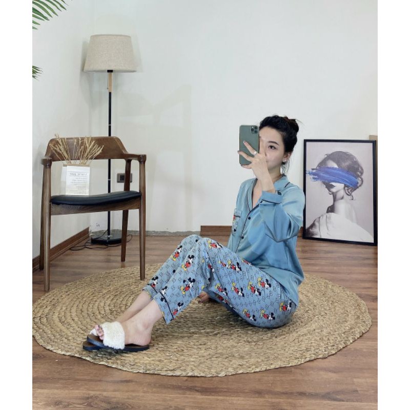 Bộ pyjama lụa Mickey vnxk