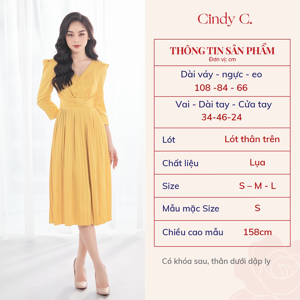 Đầm Tay Lỡ Magaretta Cindy C Chất Liệu Silk 205