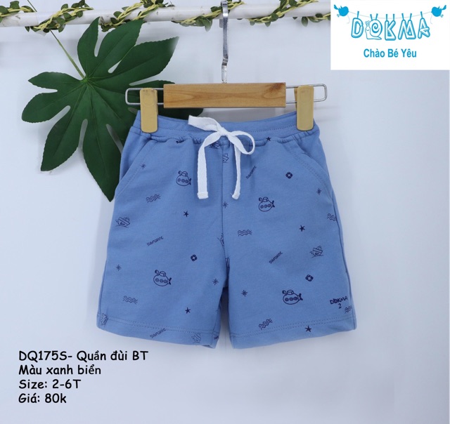 Quần đùi cotton da cá Dokma