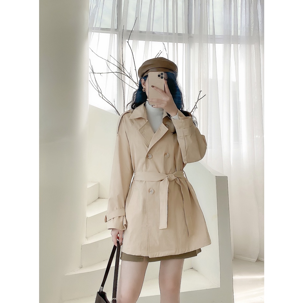 Áo khoác măng tô dáng dài thiết kế by LYRA, chất kaki lót gió lụa cao cấp, nữ tinhsm xinh xắn-LWTAK012