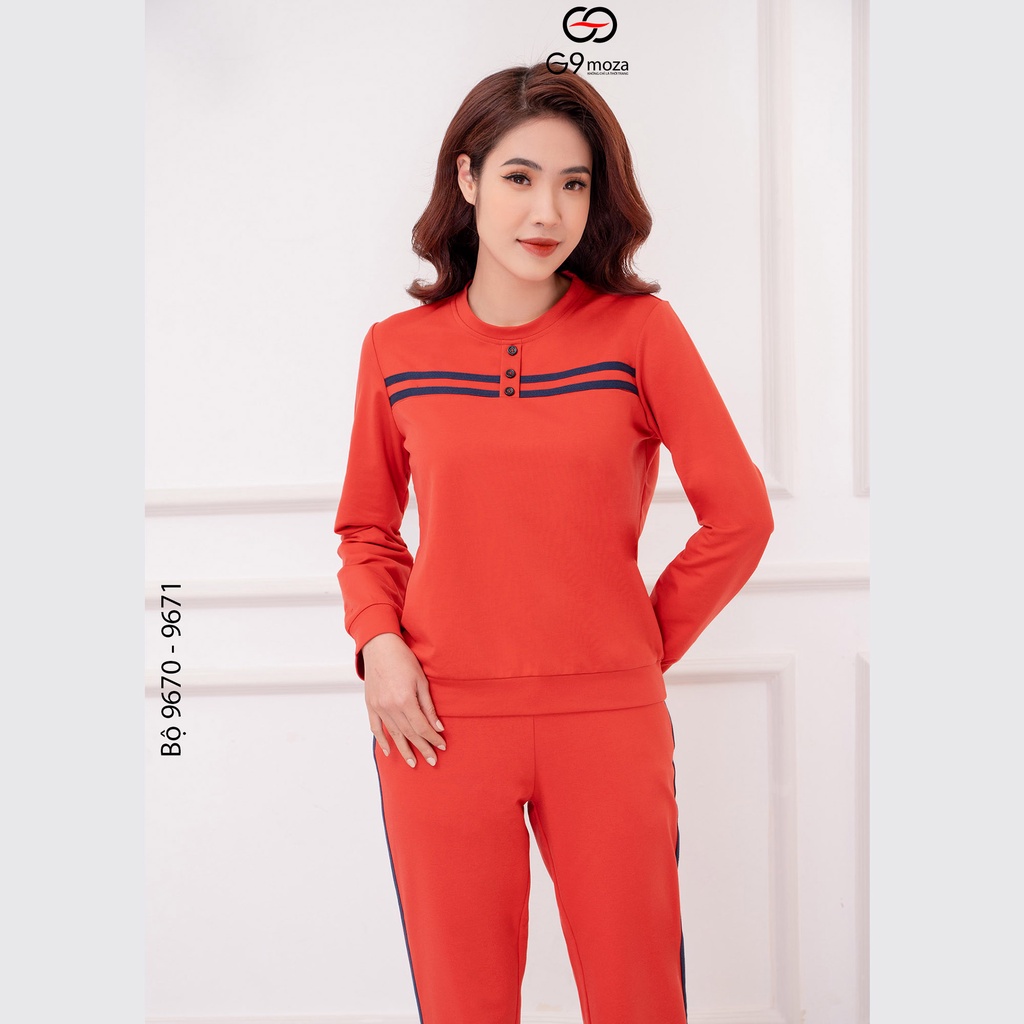 Bộ thể thao nữ G9moza 9670 - 9671 với chất liệu da cá mềm mại không xù
