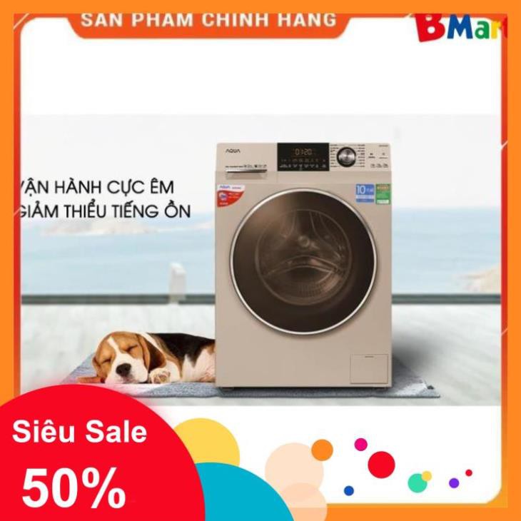 [ VẬN CHUYỂN MIỄN PHÍ KHU VỰC HÀ NỘI ] Máy giặt Aqua cửa ngang 8.5 kg màu vàng kim AQD-DD850A.N - [ Bmart247 ]  - BM NEW