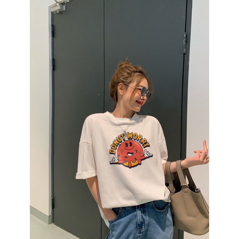 Áo thun nữ form rộng tay lỡ unisex đẹp chất vải cotton hàn quốc AT041 Miucho in hình