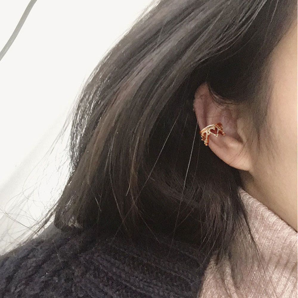 1 khuyên kẹp vành tai hình vương miện nhiều màu thời trang cho nữ