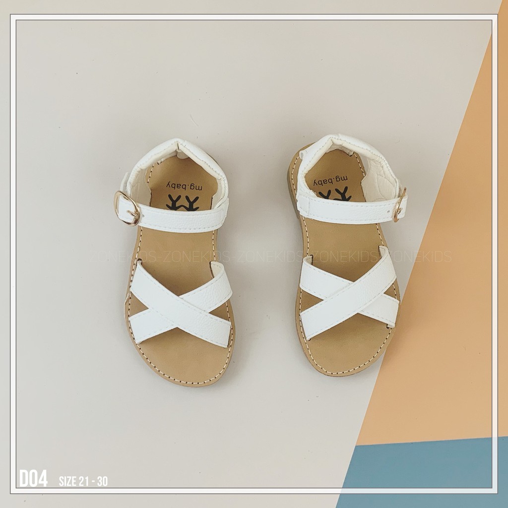 Dép sandal quai chéo cho bé gái Zonekids - D04