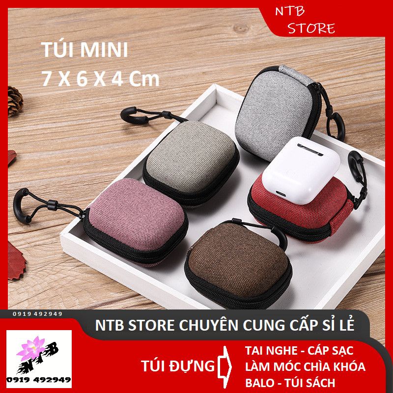 Túi phụ kiện-móc khoá túi mini-túi đựng tai nghe airpods pro