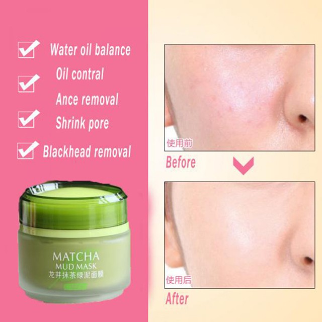 Mặt Nạ Bùn Trà Xanh Laikou Matcha Mud Mask 5 Tác Dụng 85g