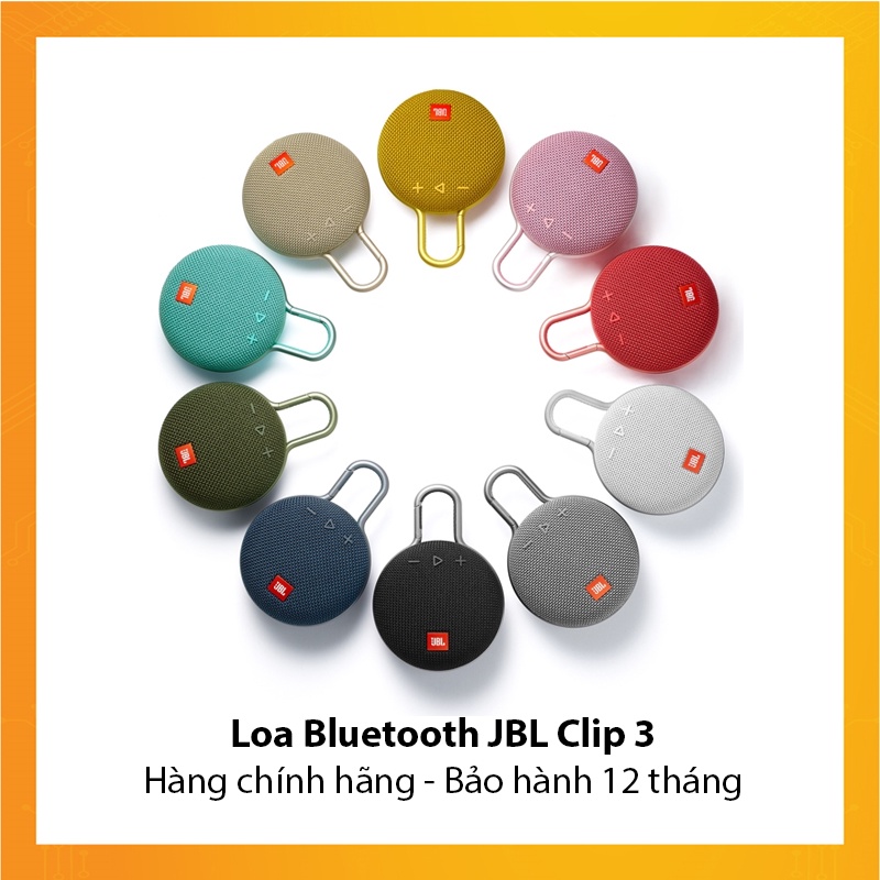 Loa Bluetooth JBL Clip 3 - Hàng chính hãng - Bảo hành 12 tháng