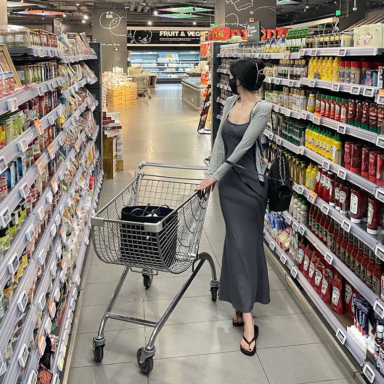 Đầm Đuôi Cá Hai Dây Dáng Dài Chất Liệu Cotton Thân Thiện Với Môi Trường