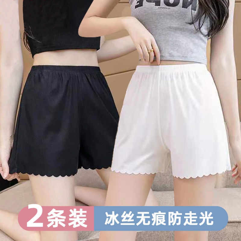 Quần Short Bảo Hộ Dáng Rộng Vải Lụa Mát Mỏng Chống Chói Thời Trang Cho Nữ