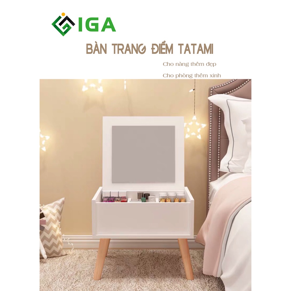 Bàn Trang Điểm Mini Đa Năng có thể làm tủ đầu giường IGA - GP152