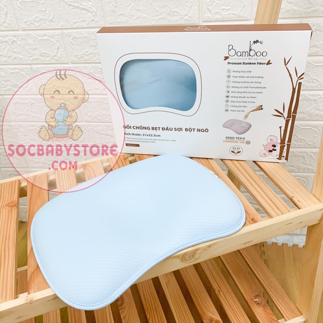 Gối Sơ Sinh Chống Bẹt Đầu Sợi Bột Ngô