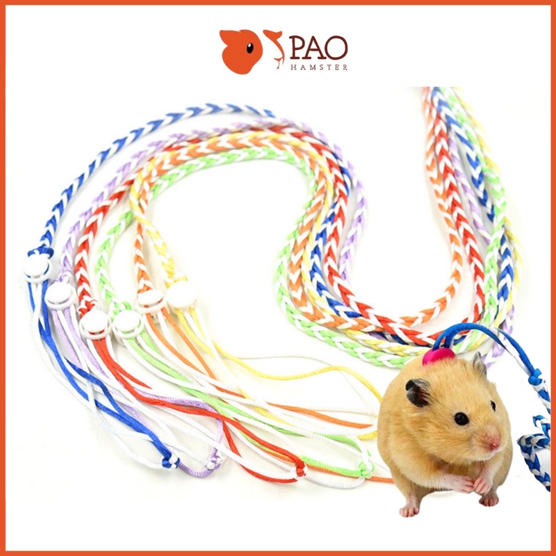 Dây dắt hamster đi dạo nhiều màu dài 1.4m điều chỉnh được dây