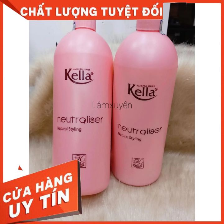 Dập Uốn Lạnh Kella Hồng Chai 1000ml sản phẩm uốn tạo kiểu tóc tự nhiên định hình nếp tóc ,bảo vệ tóc bền đẹp