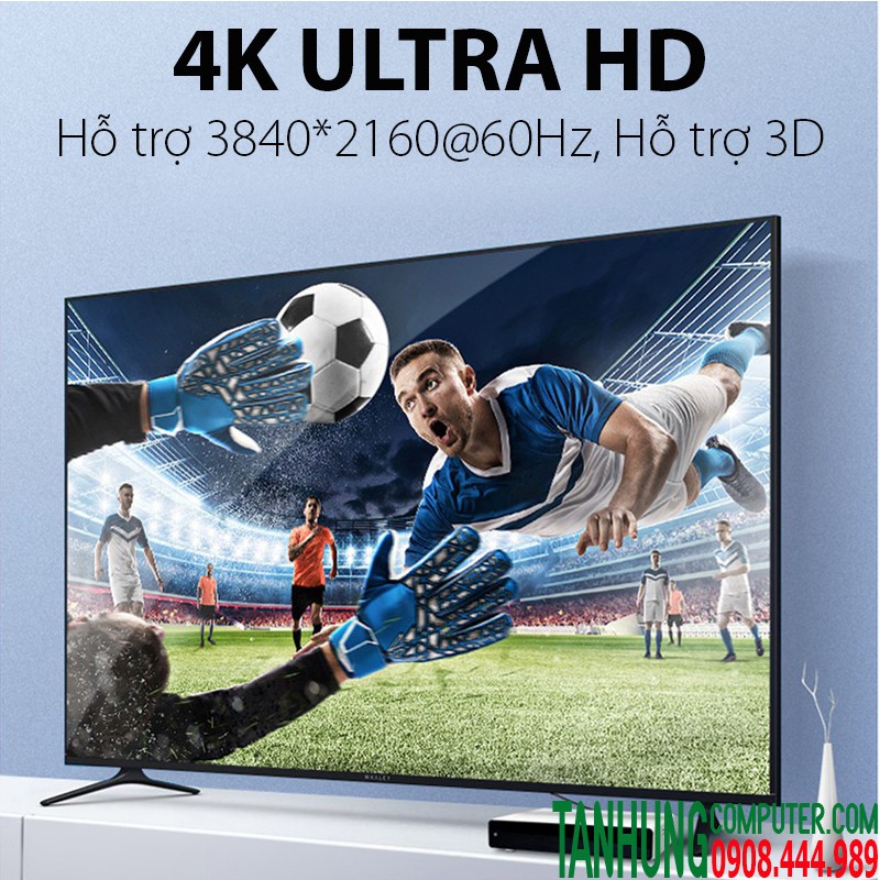 Dây cáp HDMI 2.0 siêu mỏng Cao Cấp Ugreen Chính Hãng (4K 3D@60Hz ARC) 60438 60439 60440 UD030