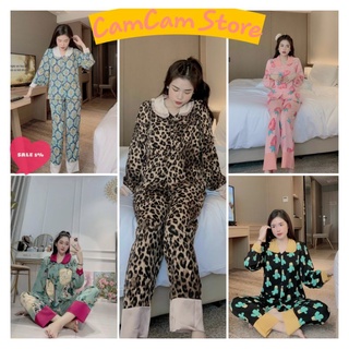 [đồ bộ pijama tay dài lụa mango loại1] lụa mango mềm, mịn [ kèm ảnh+ video shop tự quay]