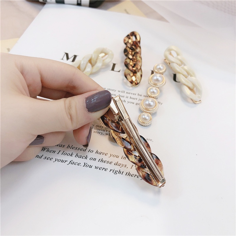 Set kẹp tóc đính ngọc trai nhân tạo thời trang tính tế cho nữ