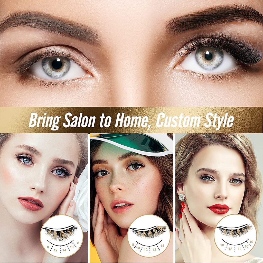 Hộp 60 Cụm Lông Mi Giả Hiệu Ứng Tự Nhiên 10D