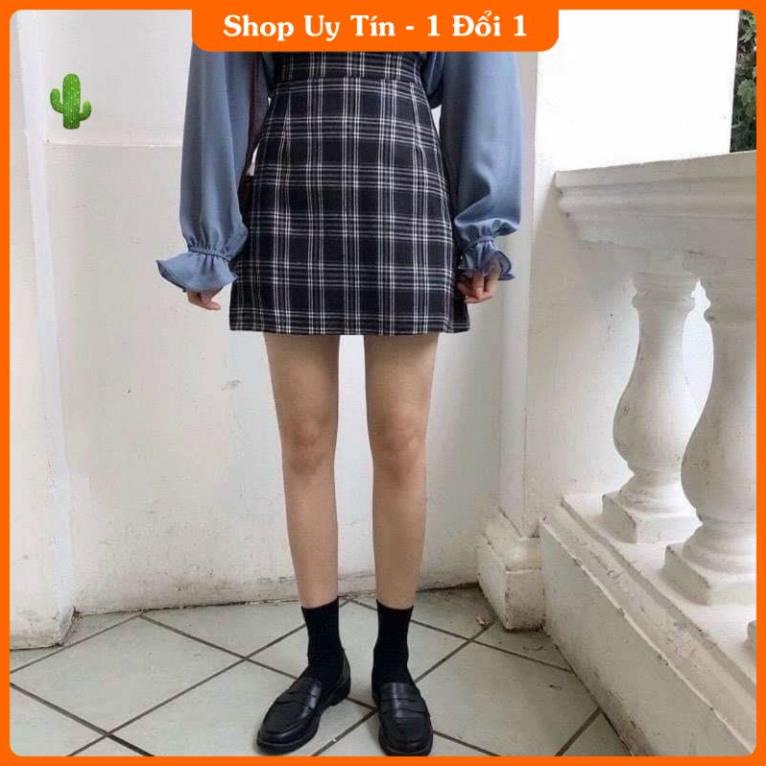 [GIÁ TỐT] CHÂN VÁY CHỮ A CARO CÓ LÓT TRONG -IB | BigBuy360 - bigbuy360.vn