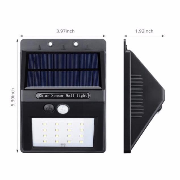 Đèn Cảm Biến Năng Lượng Mặt Trời 20 Bóng Led Solar Powered Led Wall Light -DG0337