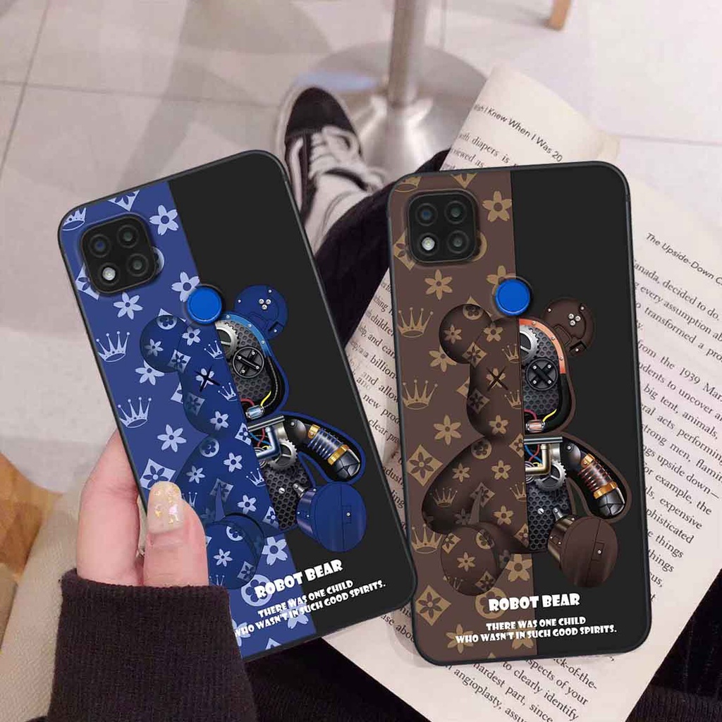 Ốp Xiaomi Redmi 9C bear brick, gấu đáng yêu, dễ thương