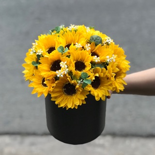 Hoa hướng dương hộp quà tặng hoa hướng dương bằng sáp