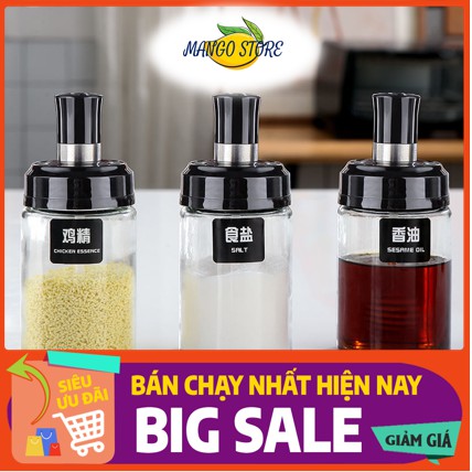 LỌ ĐỰNG GIA VỊ THỦY TINH CAO CẤP CÓ MUỖNG, Mật ONG, QUẾT DẦU ĂN( tặng kèm hộp) | BigBuy360 - bigbuy360.vn