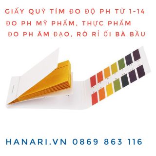 [ Đo pH âm đạo]Giấy Quỳ tím, quì tím đo độ pH từ 1-14, đo kiềm axit mỹ phẩm, rò rỉ ối bà bầu, đo pH âm đạo