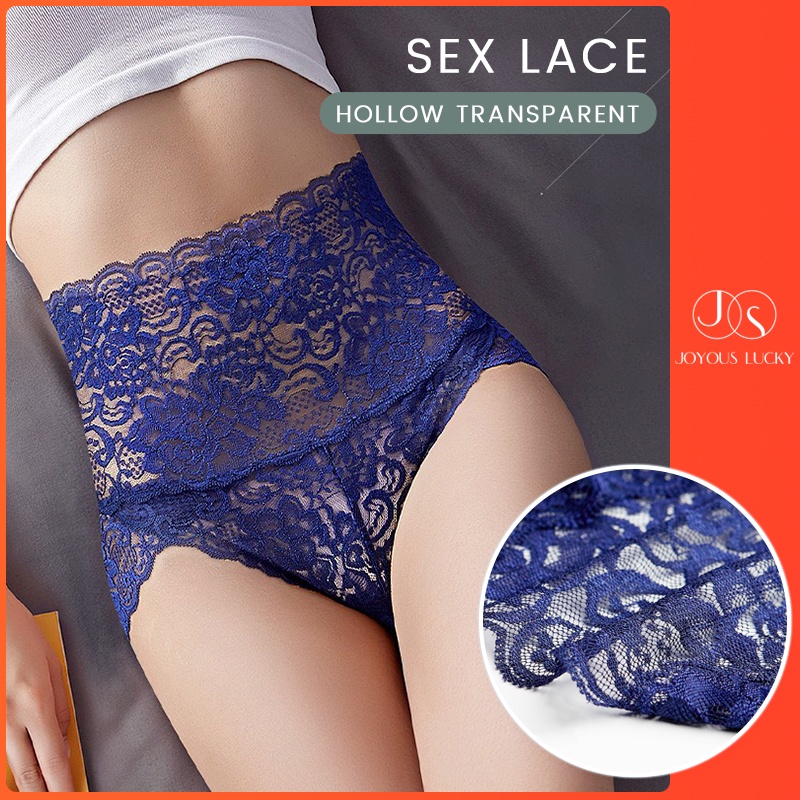 Quần lót ren trong suốt lưng cao size lớn cho nữ