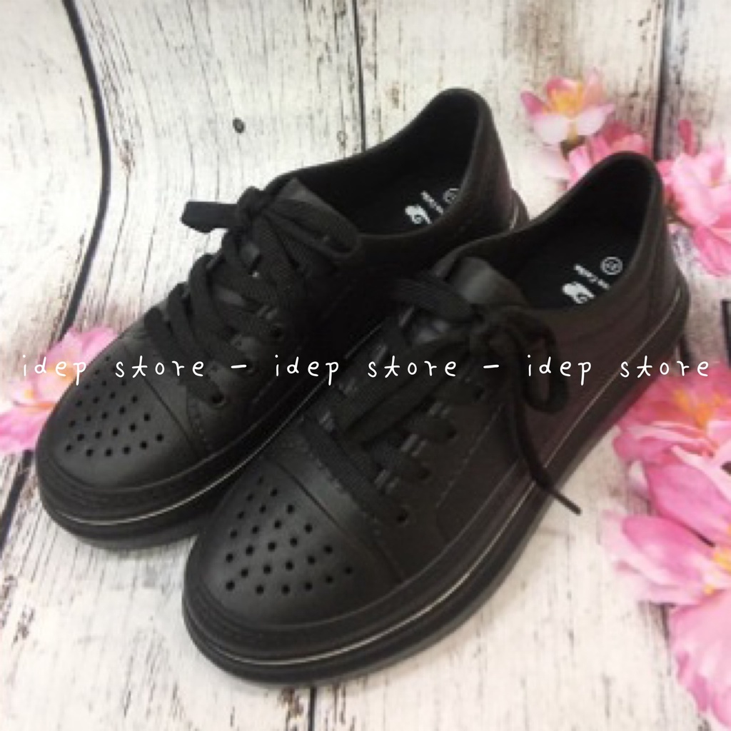 Giày nhựa lười Sneaker cao 3cm đúc nguyên khối siêu nhẹ đi mưa đi học Maipy GL013