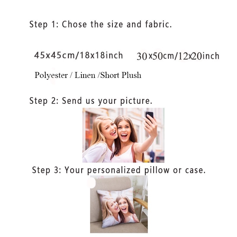 Vỏ Gối Đơn In Hình DIY Thiết Kế Tùy Chỉnh Một Mặt