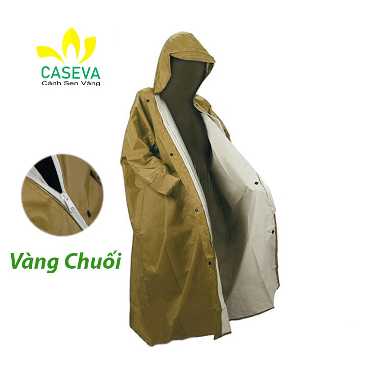 Áo Mưa Măng Tô Nữ BÍT Kín Có Dây Kéo Khóa