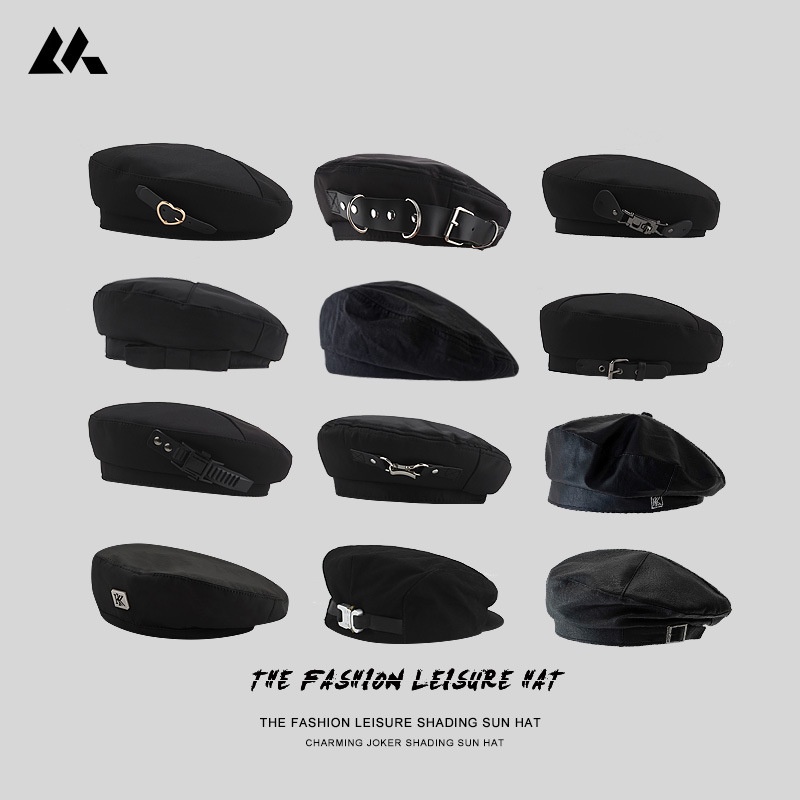 Nón beret nữ Mũ nồi nữ Retro Cổ điển Vòng đầu to Hàn Quốc Thời trang