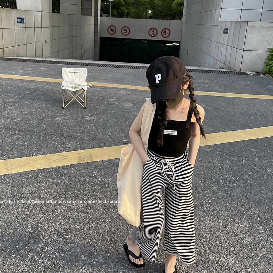 Áo Hai Dây Mùa Hè Phong Cách Hàn Quốc Hợp Thời Trang Cho Bé Gái