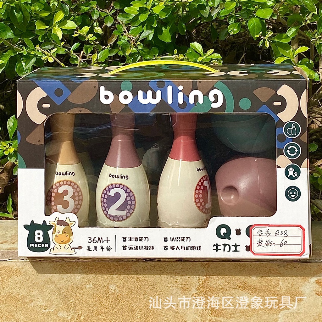 { Hàng Nội Địa } Bộ đồ chơi Bowling ném bóng hình con bò đáng yêu cho bé