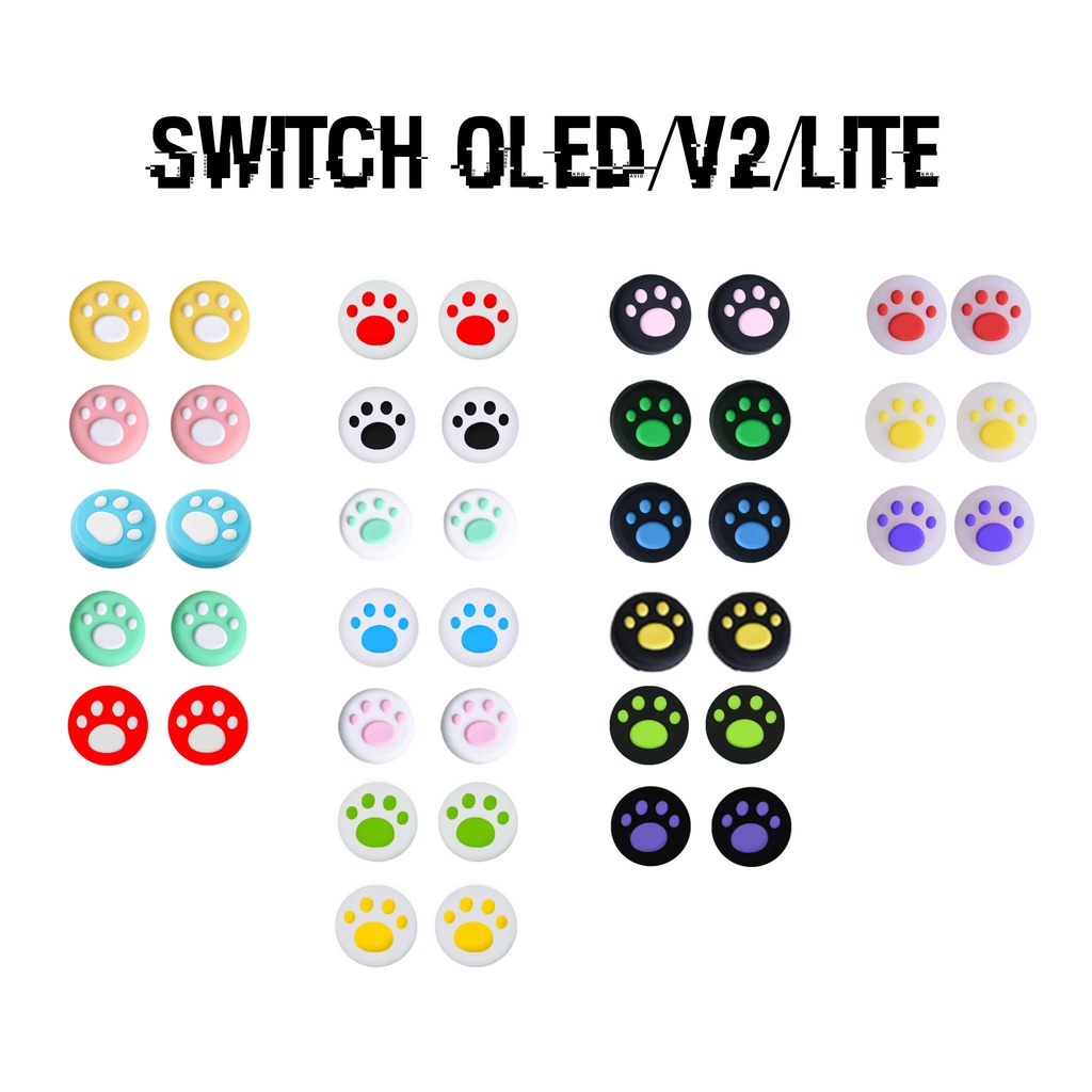 Núm Bọc Tay Cầm Switch OLED / V2 / Lite Hình Chân Mèo