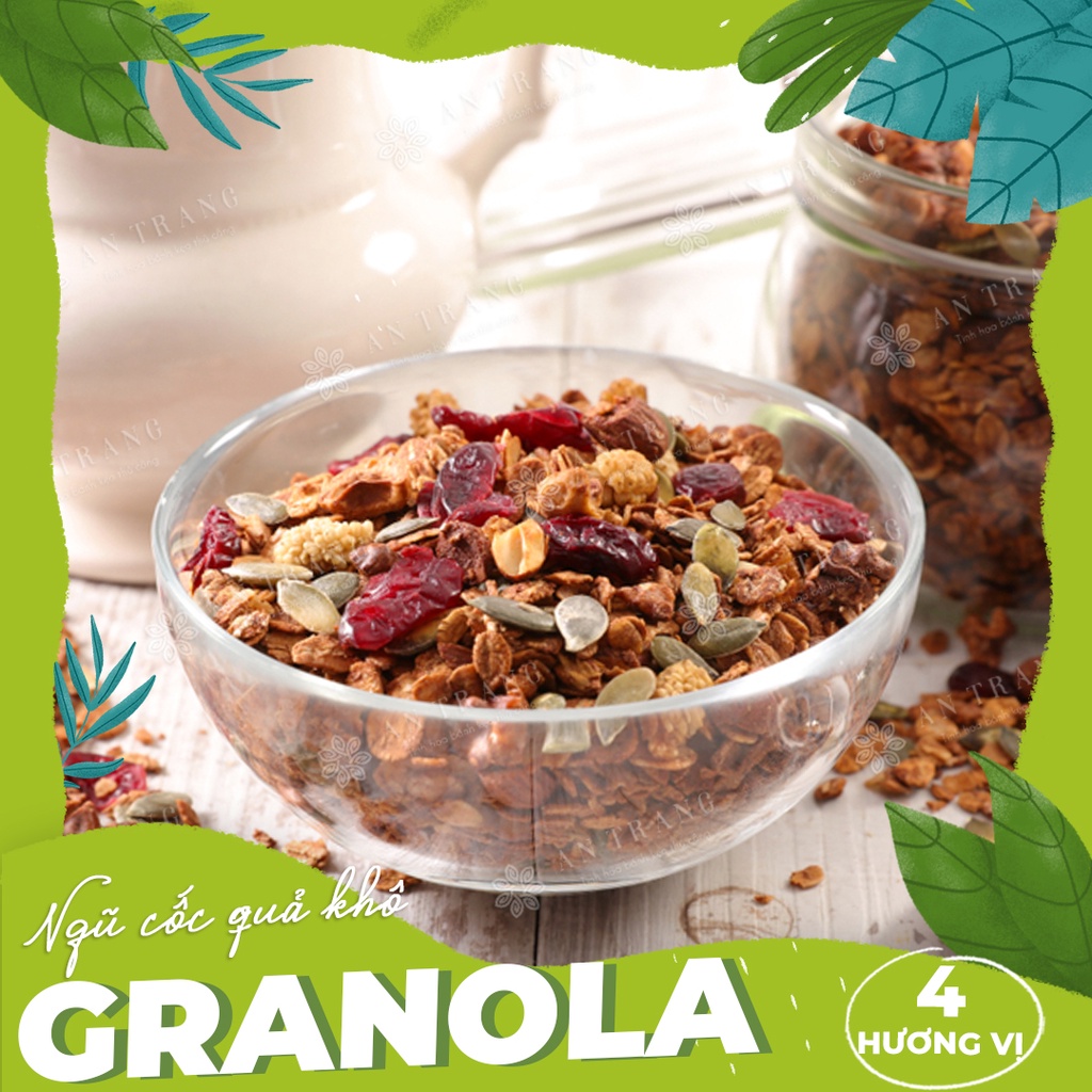 [SIÊU HẠT] Granola Ít Ngọt Ăn Kiêng Giảm Cân